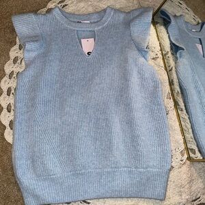 Blue Knit Top